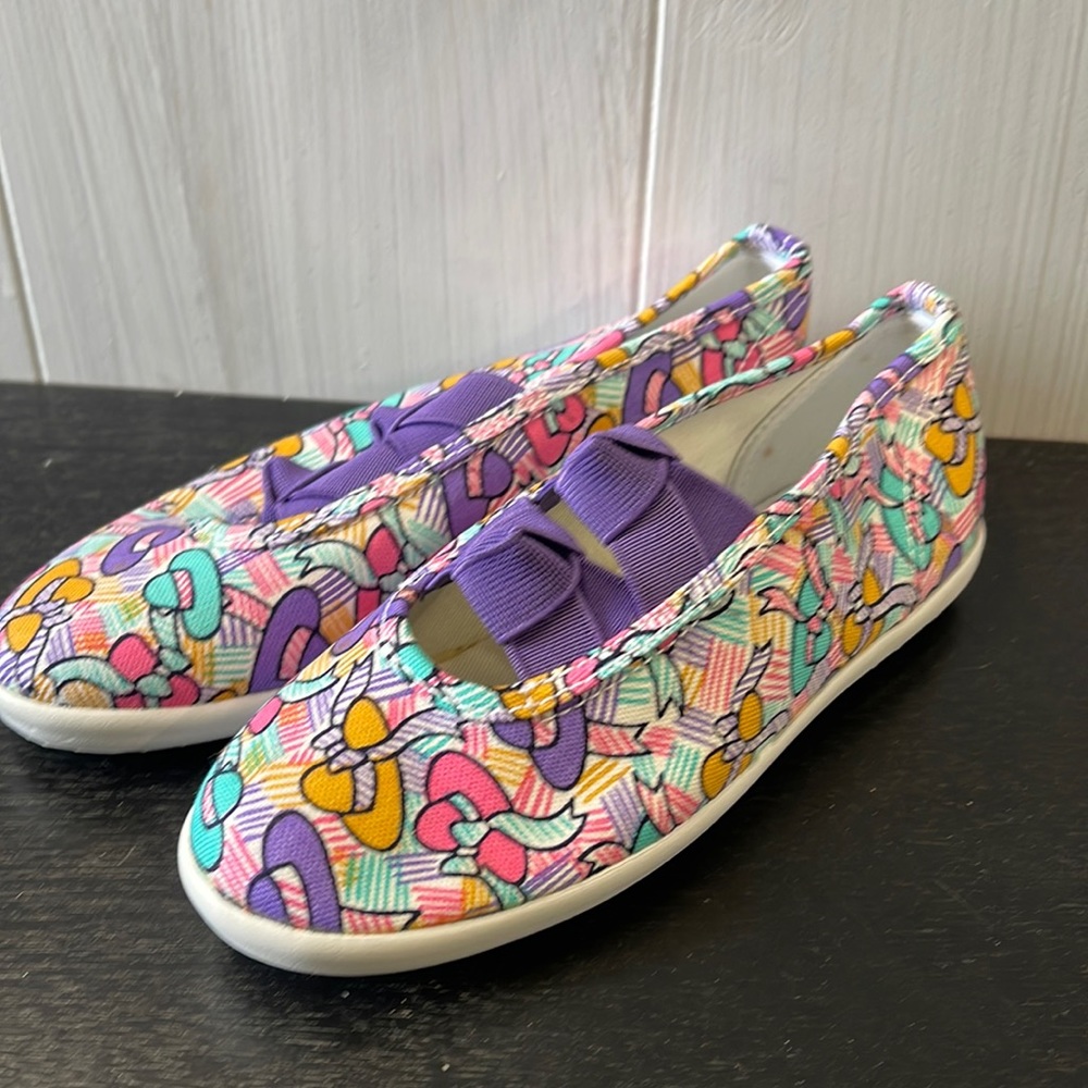 Vintage 1990’s 90’s girls size 13 Keds slip on elastic‎ strap shoes